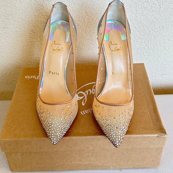 Christian Louboutin Mini Glitter Follies Strass Pump - Picture 2 of 9